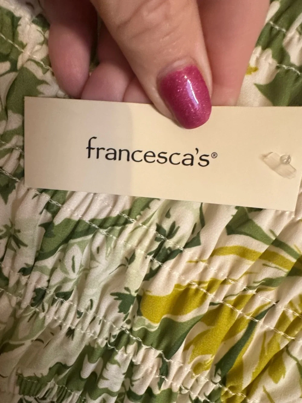 NWT Francesca's Collections Shades of Greens Floral Sun Dress   XSMALL    #CL - Picture 7 of 8